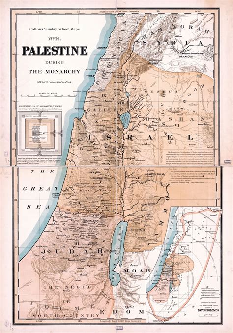 old map showing palestine.